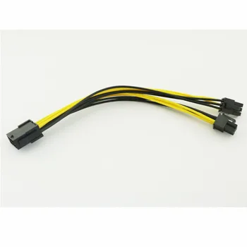 5pcs PCI-E 6+2 Pin 8 Pin til Dobbelt PCI-E 6-Pin strømstik Adapter Y Splitter Kabel-PCI Express-Kabel 22cm 15911