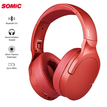 SOMIC SC2000BT Trådløse Bluetooth-Hovedtelefoner, HiFi Stereoanlæg og Bærbare Musik Headset til mobil xiaomi telefon, tablet, Laptop