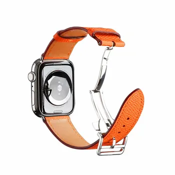 Implementering Spænde båndet Til Apple Ur 5 4 3 2 1 armbånd rem iWatch-serien 38/40/42/44mm swift Læder sports SmartWatch band