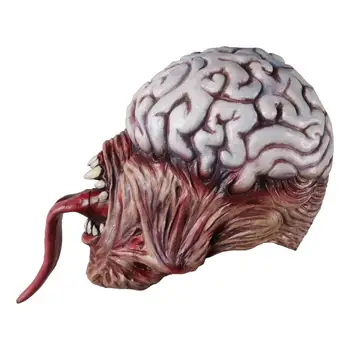 Molezu Biokemiske Zombie-Horror Maske Lang Tunge, Hjerne Brast Maske Til Halloween, Påske Party Skræmmende Latex Maske