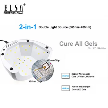 LED Nail Lampe til Manicure 80/48W SUNONE Søm tørremaskine UV Lampe Til Hærdning af UV Gel Neglelak SOLEN 5X ANTAL Søm Tørretumblere