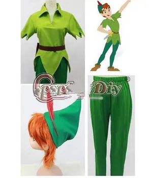 Amin Filmens Peter Pan og Wendy Cosplay Kostume Peter Pan Grønne Fancy Tøj Halloween Carnval Uniformer 1600