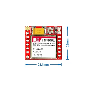 10stk/masse Mindste SIM800L GPRS GSM-Modul MicroSIM-Kort Core BOard Quad-band TTL Seriel Port