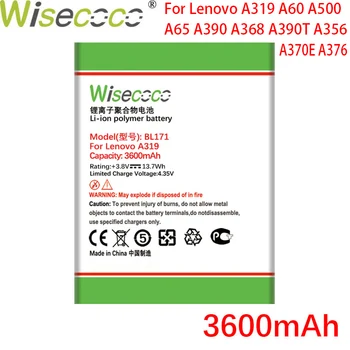 Wisecoco BL171 3600mAh Batteri Til Lenovo A319 A60 A500 A65 A390 A368 A390T A356 A370E A376+Tracking Nummer