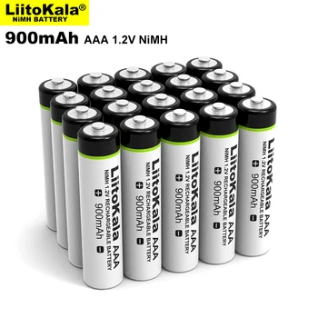 4-28PCS LiitoKala Oprindelige AAA, 1,2 V NiMH-Batteri Genopladeligt Batteri 900mAh til Lommelygte, Legetøj 16032