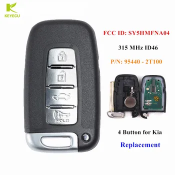 KEYECU Udskiftning Smart Prox-Key Fob 315MHz ID46 for Kia Rio 2011-Optima 2011-2013 FCC: SY5HMFNA04 P/N: 95440-2T100 16036