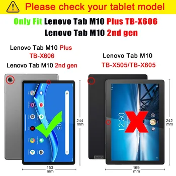 2020 Tilfældet for Lenovo Fanen M10 FHD Plus TB-X606F TB-X606X Blødt TPU Indre skal til Lenovo Fanen M10 Plus 10.3 Funda Tilfælde +FilmGift
