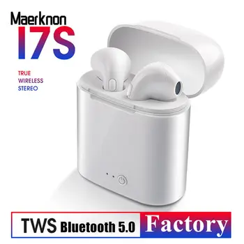 I7s TWS Trådløse hovedtelefoner 5.0 bluetooth høretelefoner, mini-Air-Headsets Øretelefoner med Mikrofon Til iphone 6 7 Plus X XR XS Antal Samsung