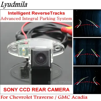 Lyudmila FOR Chevrolet Traverse / GMC Acadia Auto Bil Dynamisk Forløb Backup bakkamera med Variabel Parkering Linjer