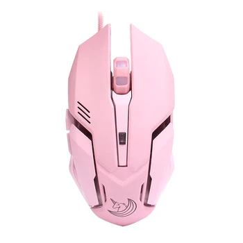 Pink gaming mus Ergonomisk med Professionelle high-end gaming chip og justerbar følsomhed-knappen, støjreduktion, HMO-161