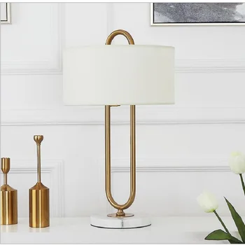 LukLoy Sengen LED bordlamper Stof Skygge bordlamper til Soveværelse Stue Postmoderne Minimalistisk Marmor LED bordlampe