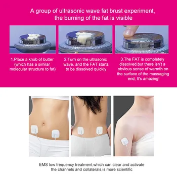 Ultralyd Kavitation EMS Krop Slankende Massager Vægttab Anti Cellulite Fat Burner Galvanic Infrarød Ultrasonic Wave Terapi
