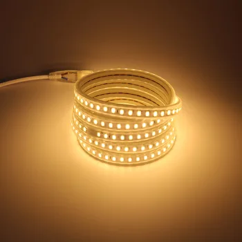 5730 120 led/m LED Strip Light 220 V 3000K 4000K 6000K Flex-Bånd, Tape Lampe Band Tube EU-Ledning til Køkken Belysning i Hjemmet