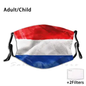 Holland Flag Voksne Børn Anti Dust Filter Diy Maske Holland Flag Holland Tekstur Hollandske Rød Hvid Blå Patriotiske