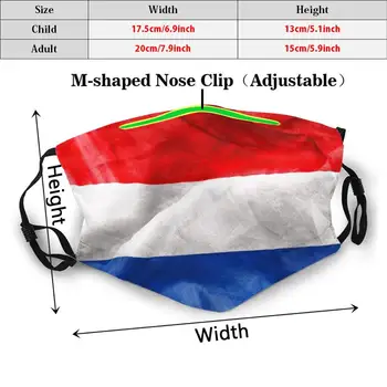 Holland Flag Voksne Børn Anti Dust Filter Diy Maske Holland Flag Holland Tekstur Hollandske Rød Hvid Blå Patriotiske