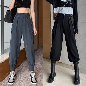Ny stil i efteråret og vinteren 2020, kvinders port stil løs Harem Bukser, casual bukser, højtaljede bukseben tendens