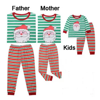 Familie Jul Pyjamas Familie Matchig Tøj X-mas Pjs Familie Brev Print Nattøj Mor, Datter, Far, Børn Nattøj
