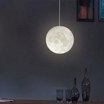 Månen Moderne Nyhed Kreative Individualitet 3D-Print Vedhæng Lys Atmosfære Nat Lampe, Restaurant, Bar Hængende Belysning