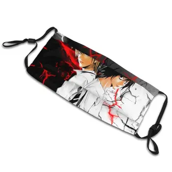 Cool Death Note Munden Ansigt Maske Voksen Støvtæt Anime, Manga L Light Yagami Maske Beskyttelse Cover Vaskbar Respirator Dæmpe