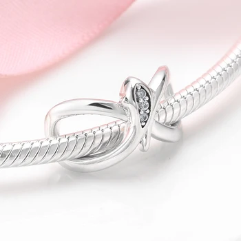 Hot 925 Sterling Sølv Uendelige, evige kærlighed, Mode, DIY perler Passer Oprindelige Europæiske Charms Armbånd gør