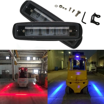 2stk 18W Blå/rød LED Lang strimmel type Truck Sikkerhed Lys Spot Light Lager Sikkert Advarsel Lys, 10-60V LED