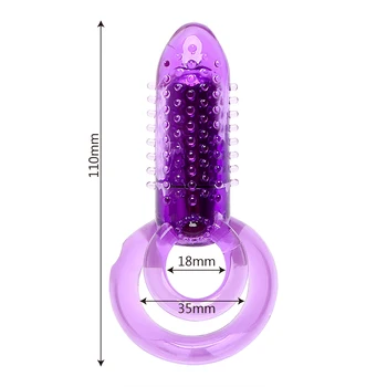 OLO Cock Ring Vibrator Forsinke Ejakulation Penis Ring med Klitoris Stimulator Mandlig Onani sexlegetøj til Mænd