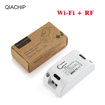 QIACHIP Universal Wifi 433 Mhz Trådløs Fjernbetjening kontakt på Væggen Lys Smart Home Automation RF-Relæ Modul Arbejde Med Alexa 16240