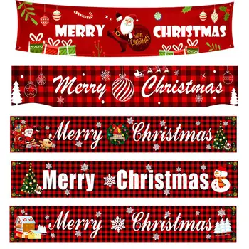 Oxford Klud Udendørs Banner Glædelig Jul Indretning Til Hjemmet 2020 Cristmas Udendørs Deco Xmas Flag Jul Noel Godt Nytår 2021