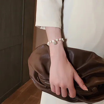 Klassisk Æstetik Naturlige Shell Pearl Kæde Armbånd Syd Korea Sexet Kvindelige Smykker Europæiske Dame Pige Usædvanlige Armbånd