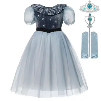 2020 Ny Dronning Anna kjole Jul, Halloween Party Prinsesse Prom Dress Elsa Cosplay Børns Fødselsdag Gave