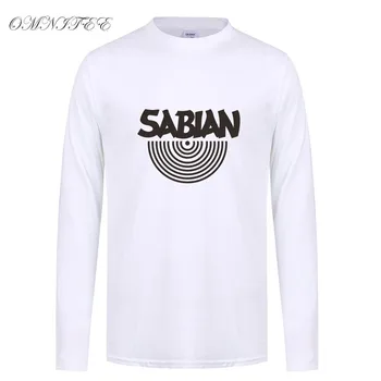 Mænd Fashion Forår langærmet T-shirt Sabian T-Shirt med Lange Ærmer Mode Toppe O-hals Bomuld Mænd T-Shirts Gratis Fragt OT-356