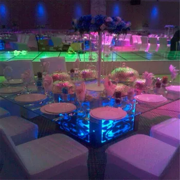 Vandtæt LED Dekorative bordlamper Bryllup Fest Dekoration Under Bordet LED Møbler Lighitng med Genopladeligt Batteri