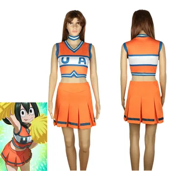 Anime Min Helt Den Akademiske Verden Mha Boku No Cheerleader-Uniform Cosplay Kostume Mænd Kvinder Halloween-Top Nederdel