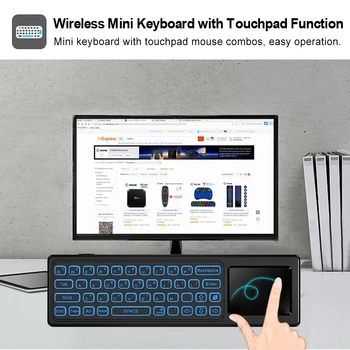 4 i 1 mini Håndholdte 2,4 G RF trådløse eksterne Tastatur Med Touchpad Musen Til PC Notebook Smart TV Boks