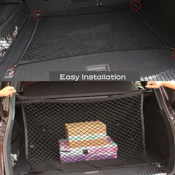 Bilens Bagagerum Bageste Fragt Arrangør Opbevaring Mesh Elastisk Mesh Net Taske Baggage 58*116 CM / 42*90 CM Til Mazda CX30 CX 30 CX-30 2020