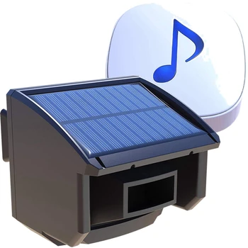 Solar Indkørsel Alarm System-1/4 Mile Lang Rækkevidde-Soldrevne Ikke Nødvendigt Udskift Batterierne-Vejrandig Udendørs Motion