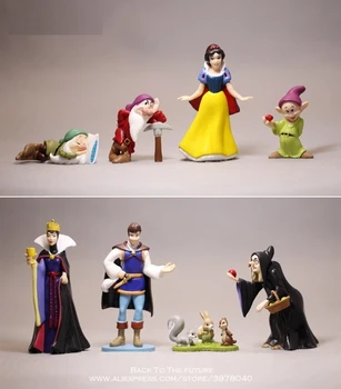 Disney Snehvide og prinsen 8stk/sat Handling Figur Model Animationsfilm Mini Dekoration PVC Samling Figur Legetøj model gave