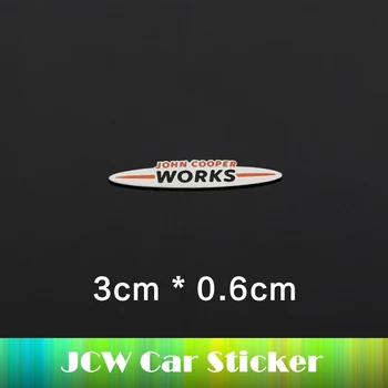 Metal Bil Knapper Dække Logo Klistermærke JCW Klistermærker til MINI Cooper S, EN Landsmand John Cooper Works R60 R61 R56 R50 F55 F56 F60
