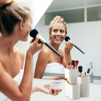 3 Gitre Kosmetiske Make-up Børste opbevaringsboks Makeup, Neglelak Kosmetiske Indehaveren udgør Værktøjer Pen Indehaveren Rack Tabel Organizer