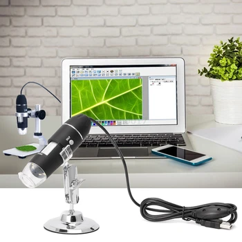 1600X USB Digital Mikroskop-Kamera-Endoskop 8LED Lup med Metal Stå