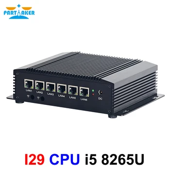 Del Fanless Mini PC Intel Core i5 8265U 6 LAN 211AT Gigabit Ethernet 4*Usb 3.0-HD RS232 COM Firewall Router pfSense Minipc 16468