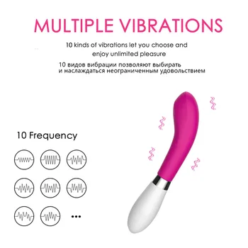 Sex Legetøj 10 Frekvenser G-punkt Dildo Vibratorer Vagina, Klitoris Stimulator Slikning Masturbator Kvindelige Tryllestav for den Kvinde, Voksen