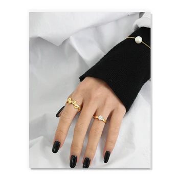 S'STEEL Zircon Ringe 925 Sterling Sølv For Kvinder, Designer Minimalistisk Luksus Geometriske Ring Bijoux Femme Sølv 925 Smykker