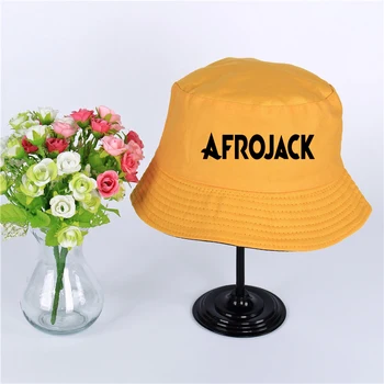Afrojack Logo Sommer Hat Kvinder Herre Panama Bucket Hat Afrojack logo Design, Fladskærms solskærm Fiskeri Fiskeren Hat