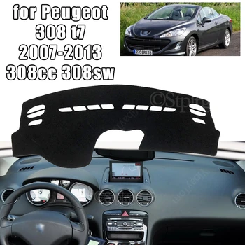 Bilens Instrumentbræt Undgå Lys Pad Instrument Platform Bruser Dække Mat Tæpper til Peugeot 308 t7 2007-2013 308cc 308sw