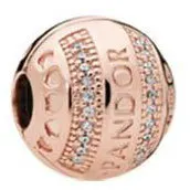 2021 Nye 925 Sterling Sølv Mousserende Freehand Hjerte-Perle-Charms Rose Gold Passer til Pandora Armbånd Kvinder DIY Smykker