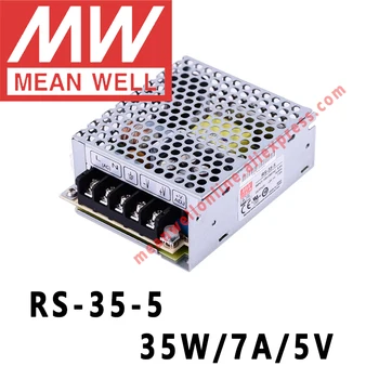 RS-35-5 Mener det Godt, 35W/7A/5V DC Enkelt Output Skift Strømforsyning meanwell online butik