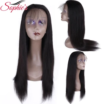 Sophie er Lige 13x4 Menneskelige Hår Blonder Foran Parykker Med Baby Hair Non-remy Naturlige Sorte Brazilian Hår Parykker Til Kvinder 10-22 Tommer