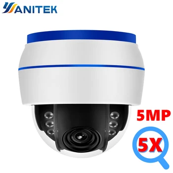 Auto Tracking HD 5MP Dome IP-Kamera Sony335 WiFi PTZ-5X Optisk Zoom CCTV Videoovervågning Kamera 128G SD-Kort Lyd Onvif