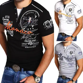 ZOGAA Mænd Mode t-shirts, Korte Ærmer Shirts, Casual Brev Udskrivning af Streetwear til Mænd Tøj Herre Åndbar Træning Shirts S-4XL